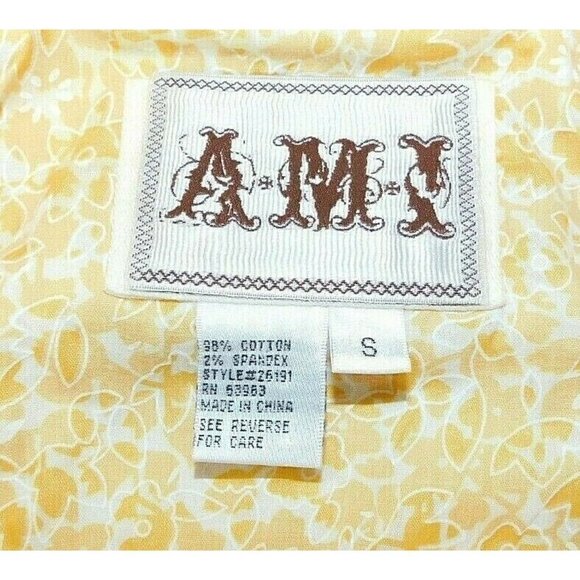 AMI two tone yellow lightweight jean jacket, woman's size S - Picture 4 of 8